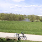 Landschaftspanorama mit Fahrrad