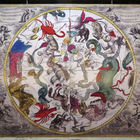»Südlicher Sternenhimmel« aus: Harmonie Macrocosmica (Buchdruck handkoloriert, 1660) von Andreas Cellarius