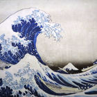 »Die große Welle Kanagawa« aus der Serie: 36 Ansichten des Berges Fuji(Holzschnitt, um 1830) von Katasushika Hokusai